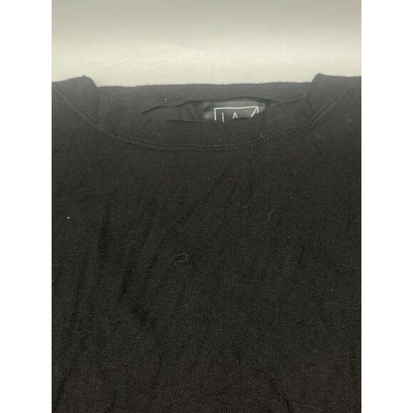 long sleeve tee shirt high low black sheer size medium READ - Picture 4 of 6